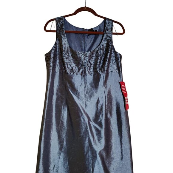 R & M Richards 2 Piece Dress, Size 10, Blue/Brown - Picture 3 of 3